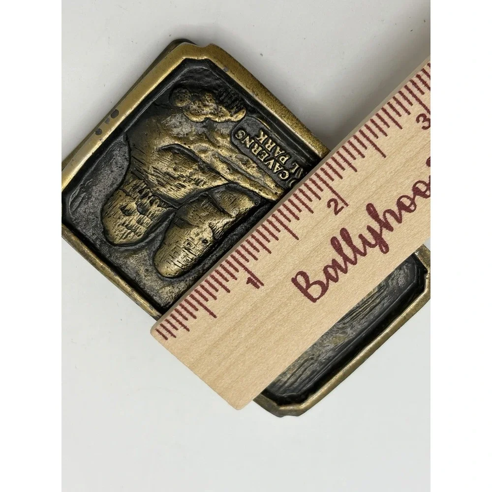 Carlsbad‎ Caverns National Park New Mexico Elk Vintage Belt Buckle